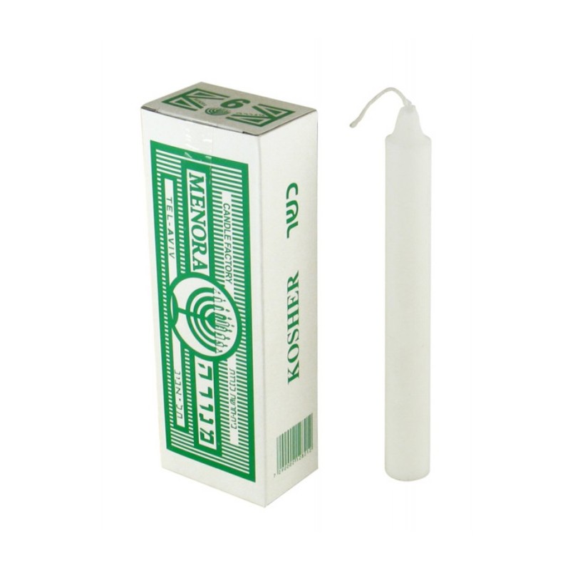 Bougies de Shabbat standard casher, boîte de 6 | Bougies de sabbat