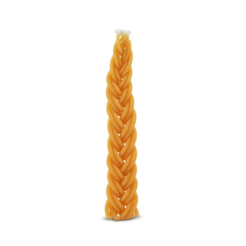 Handcrafted Flat Beeswax Braided Havdalah Candle... | Havdalah Candles
