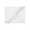 Faux Leather Challah Cover White and Silver | Challah Covers