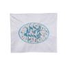 Fabric Pearl White Challah Cover with Embroidered ... | Challah Covers