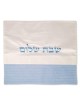 Fabric Challah Cover Pearl White and Blue Embroide... | Challah Covers