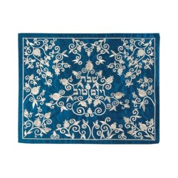 Yair Emanuel Embroidered Challah Cover Silver Pome... | Challah Covers