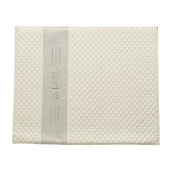 Faux Leather Challah Cover Off White and Silver Em... | Challah Covers