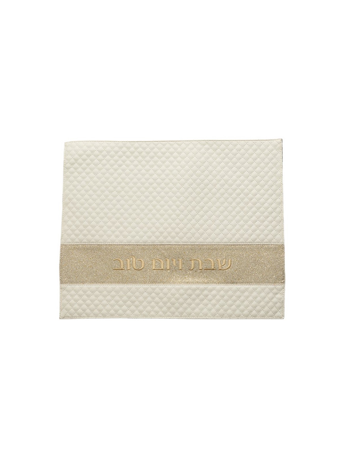 Faux Leather Challah Cover Embroidered Shabbat veY... | Challah Covers