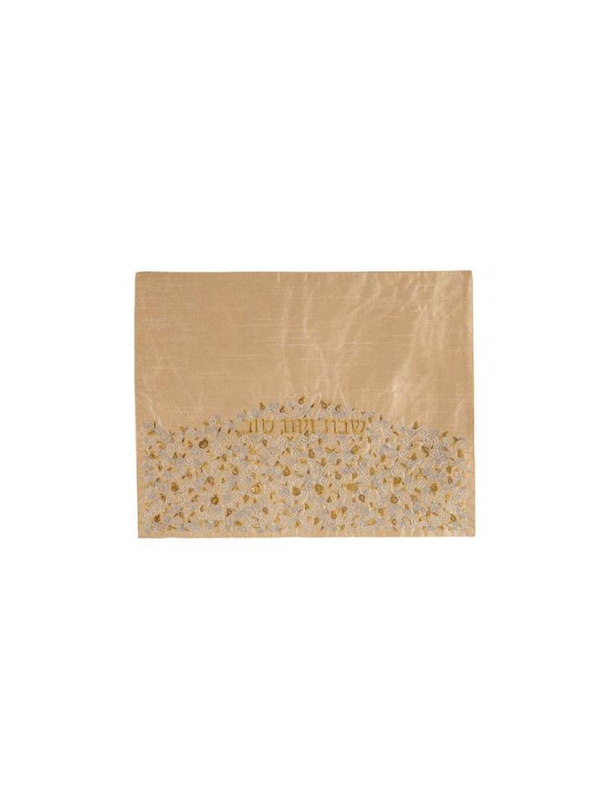 Yair Emanuel Embroidered Challah Cover Gold Pomegr... | Challah Covers