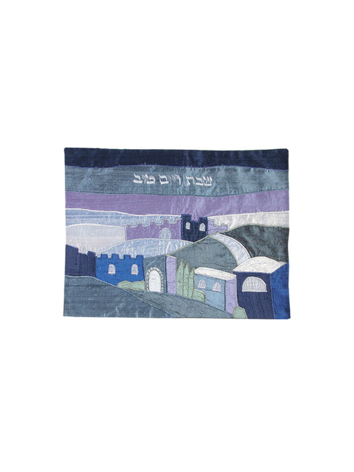 Yair Emanuel Raw Silk Challah Cover Embroidered Ap... | Challah Covers