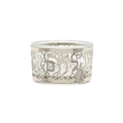 Yair Emanuel Glass Salt Dish with Metal Cut... | Salt & Pepper Shakers