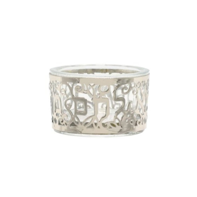 Yair Emanuel Glass Salt Dish with Metal Cut... | Salt & Pepper Shakers