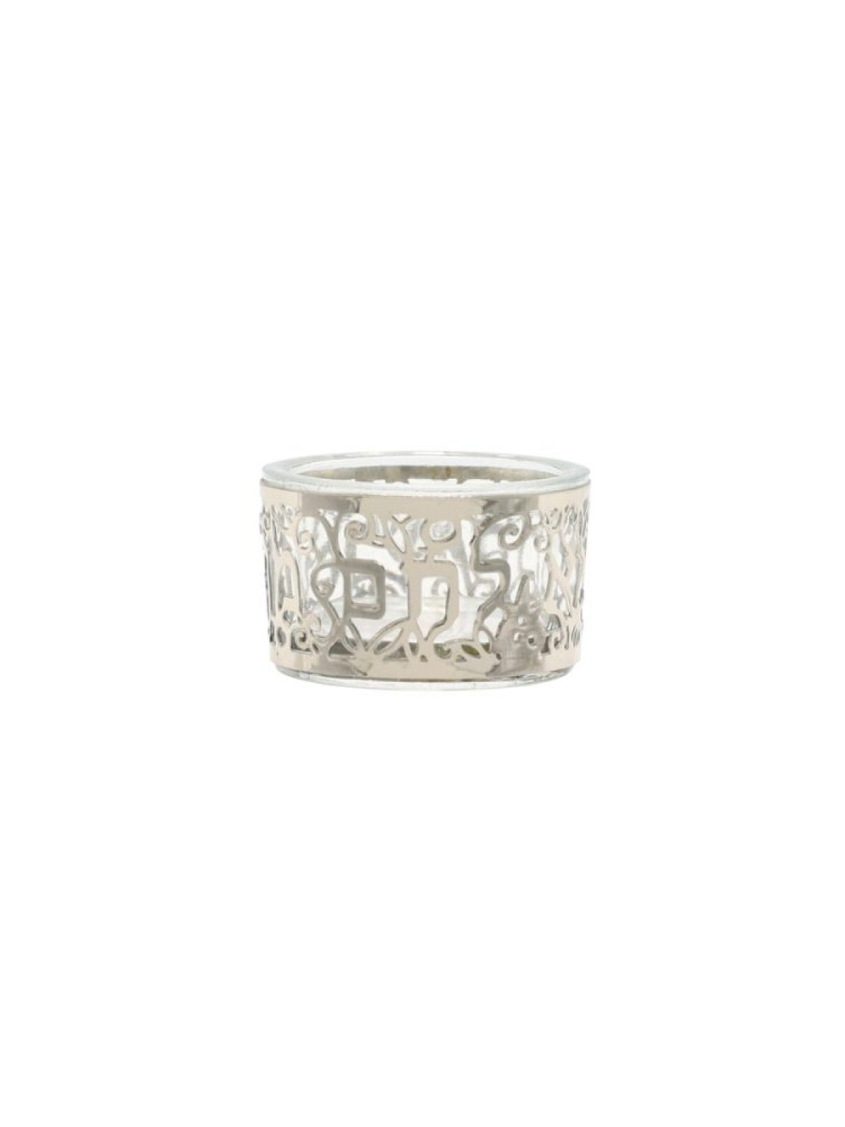 Yair Emanuel Glass Salt Dish with Metal Cut... | Salt & Pepper Shakers