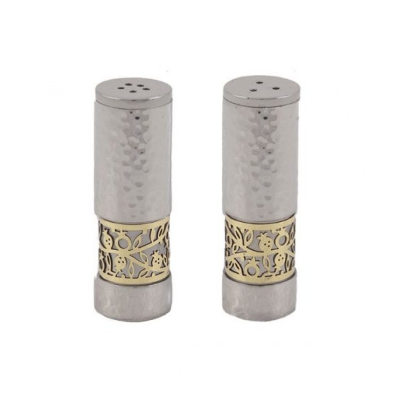 Yair Emanuel Hammered Aluminum Salt Pepper ... | Salt & Pepper Shakers