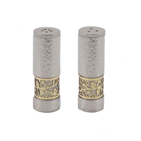 Yair Emanuel Hammered Aluminum Salt Pepper ... | Salt & Pepper Shakers