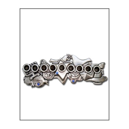 Yealat Chen Métal Hanukkah Menorah Colombes et Juifs... | Hanoukka Menorah