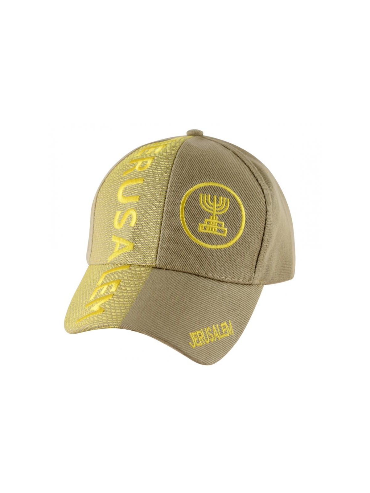 Jerusalem Baseball Cap with Menorah Emblem | Israeli Caps