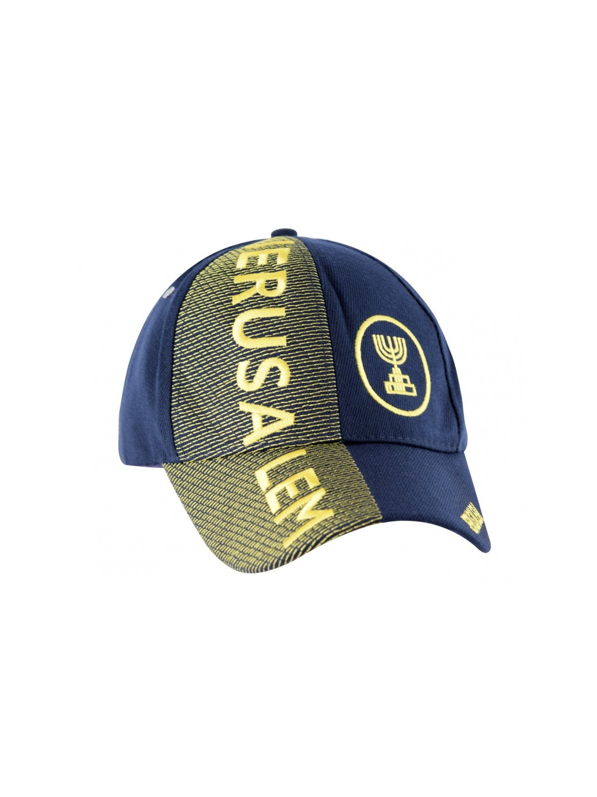 Jerusalem Baseball Cap with Menorah Emblem | Israeli Caps