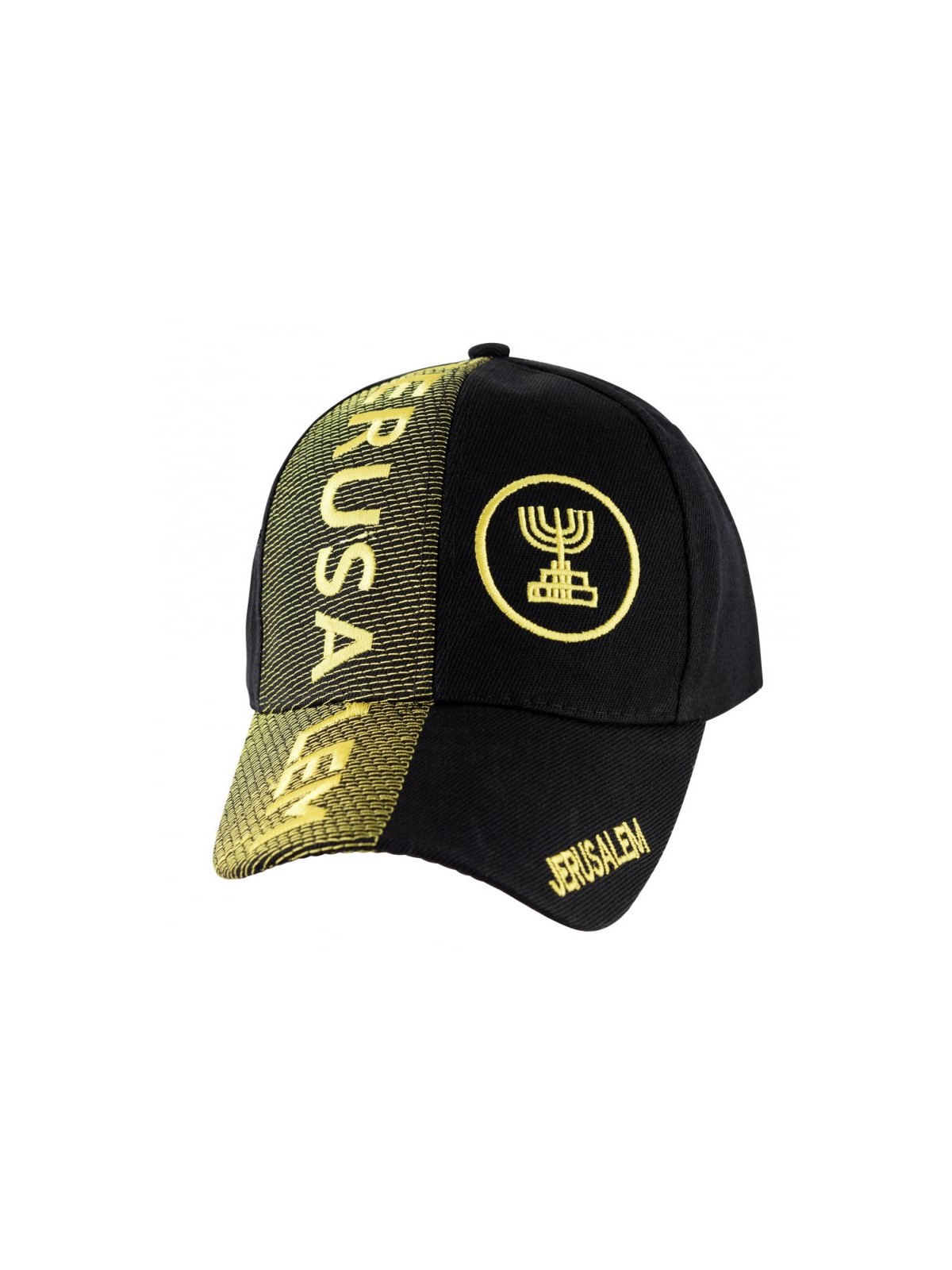 Jerusalem Baseball Cap with Menorah Emblem | Israeli Caps