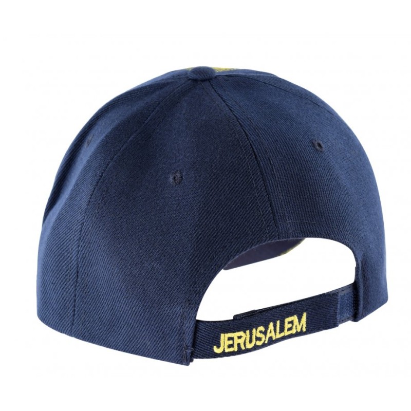 Jerusalem Baseball Cap with Menorah Emblem | Israeli Caps
