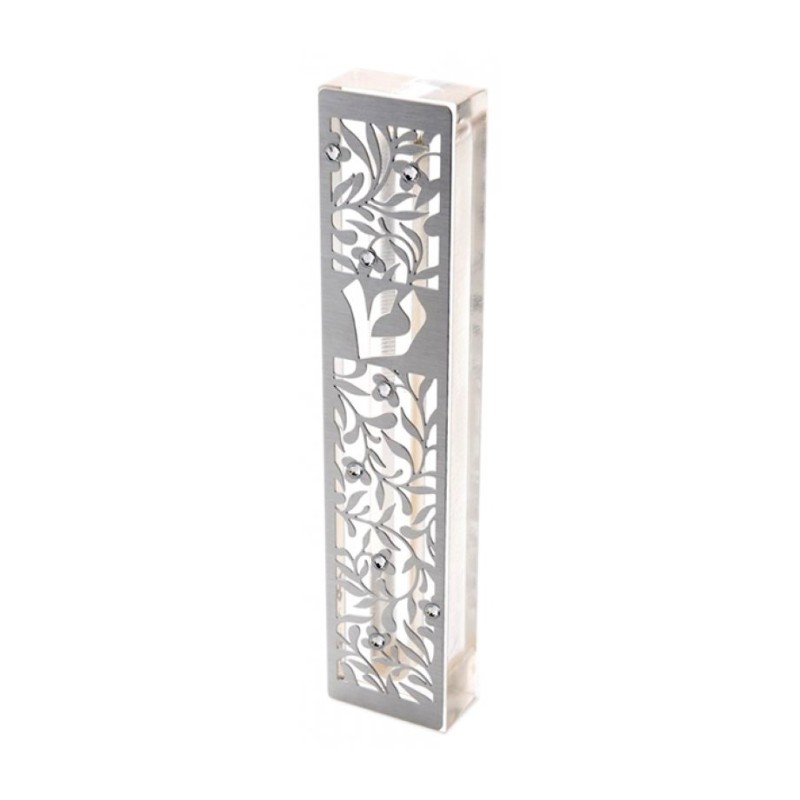 Dorit Judaica Laser Cut Steel Mezuzah Case F... | Modern Mezuzah Cases