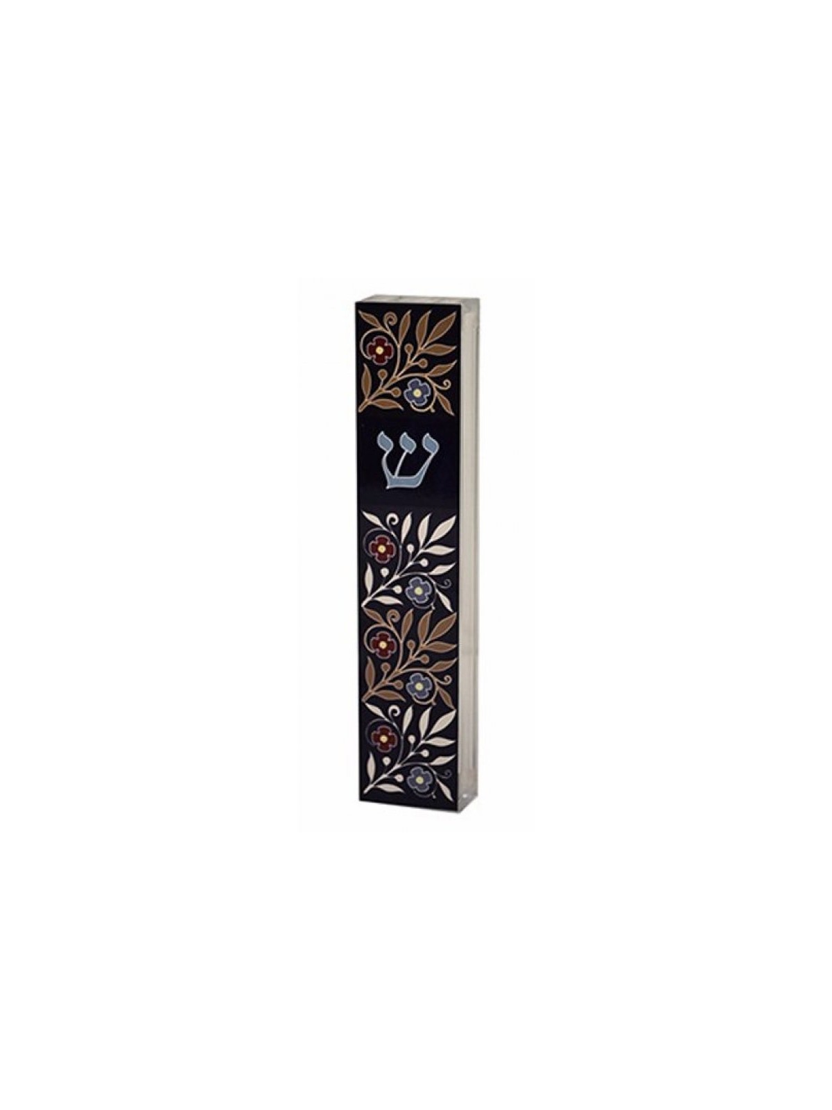 Dorit Judaica Acrylic Mezuzah Case Flowers o... | Modern Mezuzah Cases