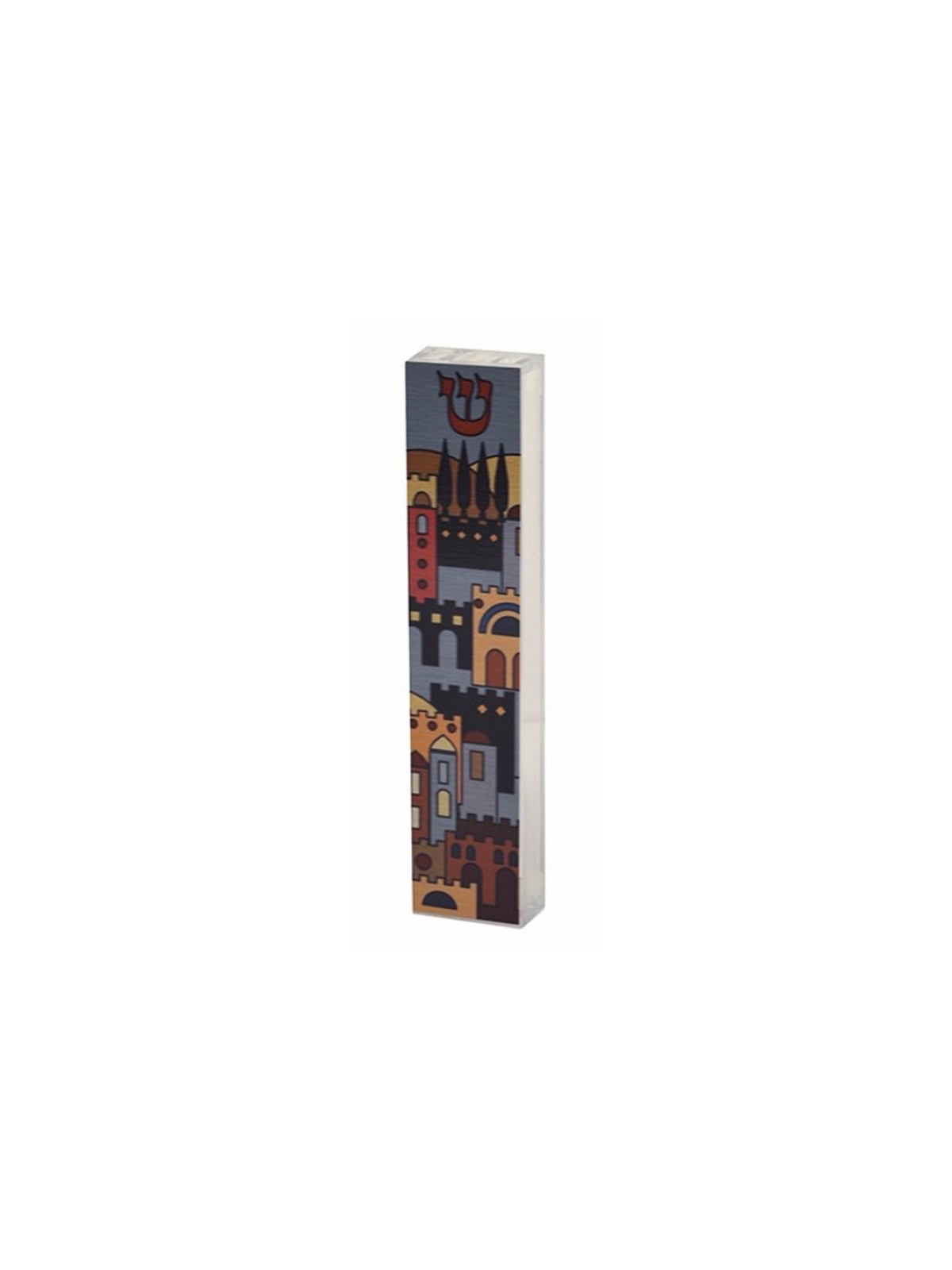 Dorit Judaica Acrylic Mezuzah Case Lively Je... | Modern Mezuzah Cases