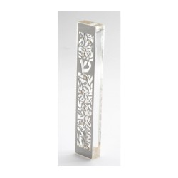 Dorit Judaica Large Lucite Mezuzah Case Leav... | Modern Mezuzah Cases