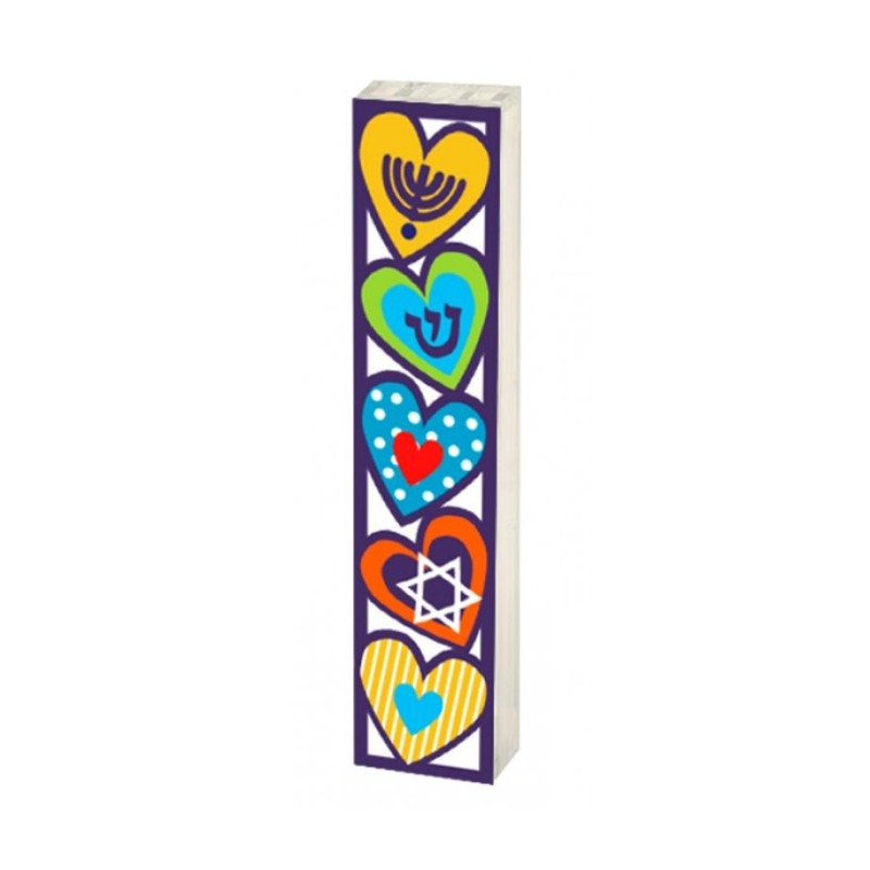 Dorit Judaica Acrylic Mezuzah Case Colorful ... | Modern Mezuzah Cases