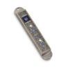 Iris Design Handcrafted Pewter Enamel Beaded... | Modern Mezuzah Cases