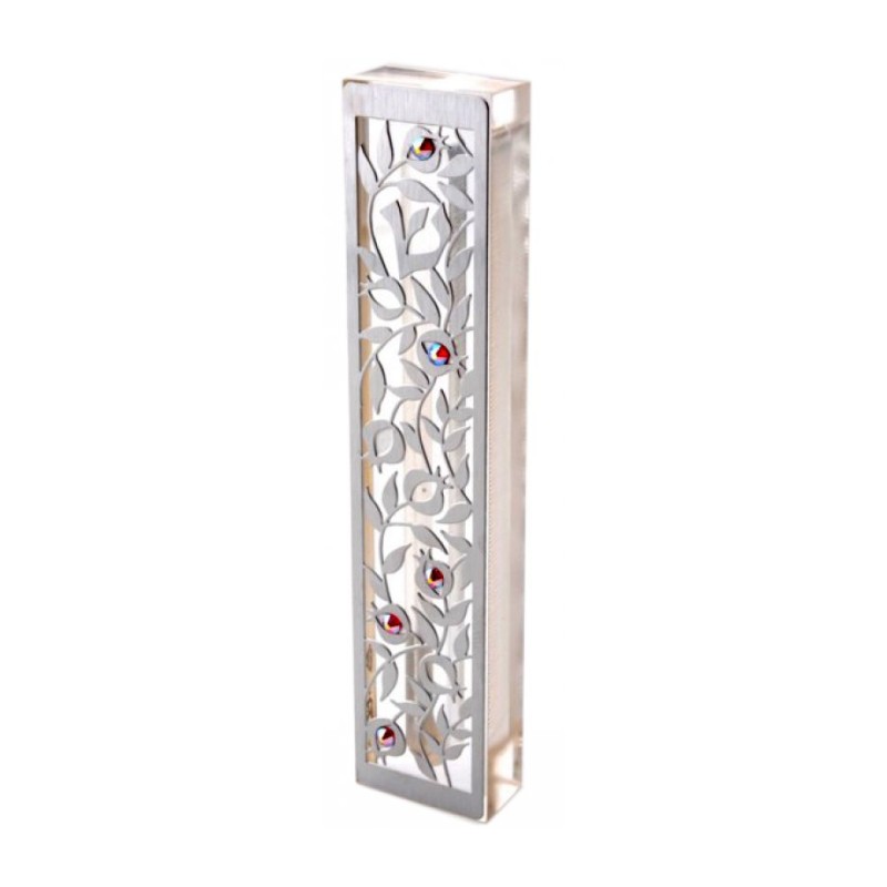 Dorit Judaica Laser Cut Steel Mezuzah Case P... | Modern Mezuzah Cases