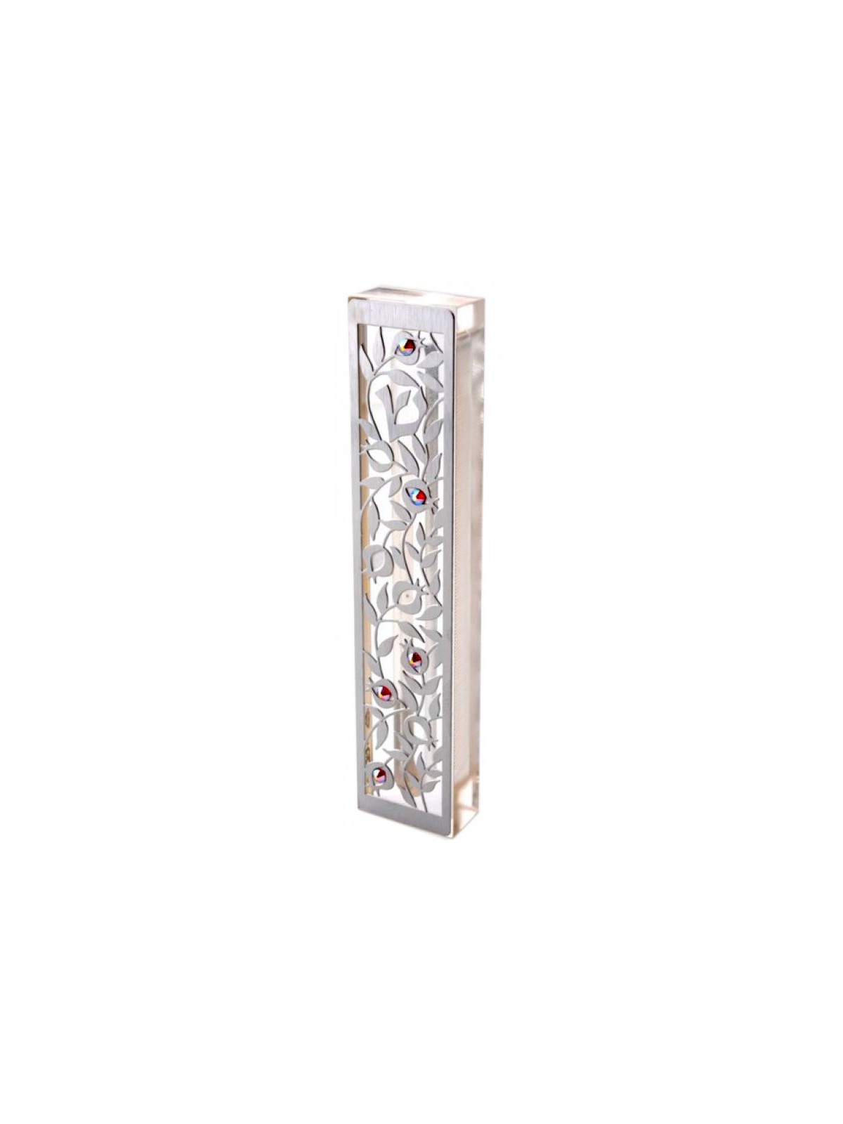 Dorit Judaica Laser Cut Steel Mezuzah Case P... | Modern Mezuzah Cases