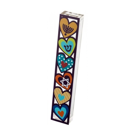 Dorit Judaica Acrylic Mezuzah Case with Colo... | Modern Mezuzah Cases