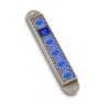 Iris Design Handcrafted Pewter Enamel Beaded... | Modern Mezuzah Cases