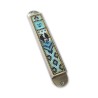 Iris Design Handcrafted Pewter Enamel Beaded... | Modern Mezuzah Cases