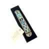 Iris Design Handcrafted Pewter Enamel Beaded... | Modern Mezuzah Cases