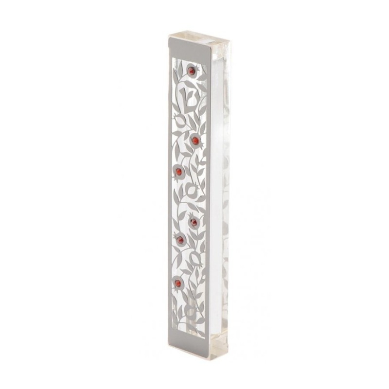 Dorit Judaica Large Lucite Mezuzah Case Pome... | Modern Mezuzah Cases
