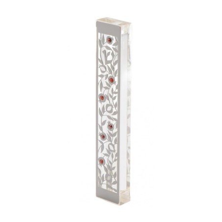 Dorit Judaica Large Lucite Mezuzah Case Pome... | Modern Mezuzah Cases