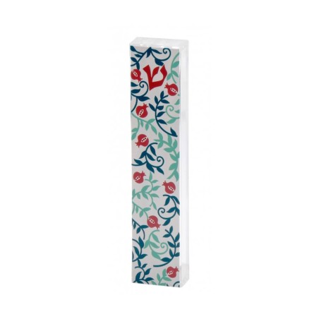 Dorit Judaica Lucite Mezuzah Case Leafy Pome... | Modern Mezuzah Cases