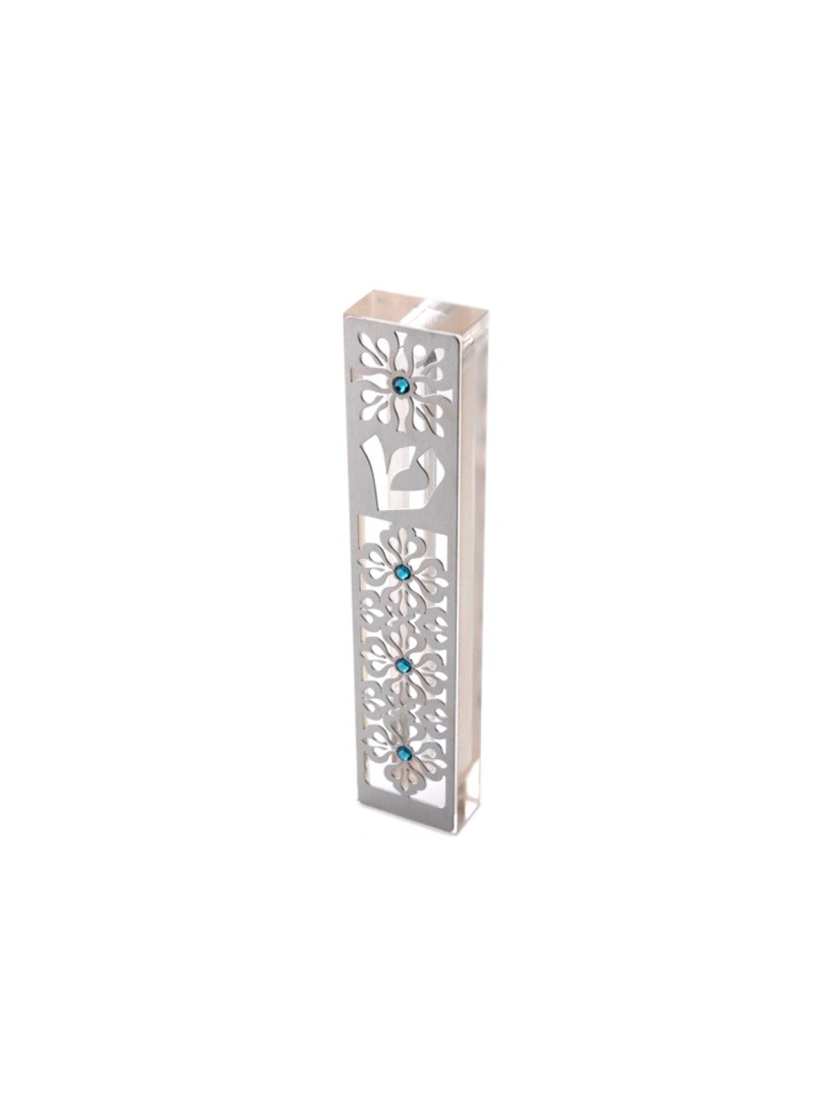 Dorit Judaica Laser Cut Steel Mezuzah Case A... | Modern Mezuzah Cases