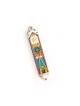 White and Turquoise Oriental Mezuzah Case | Mezuzah by Esther Shahaf