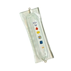 Itay Mager Fused Glass Mezuzah Case %96 Off White w... | Glass Mezuzah