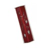 Shraga Landesman Angular Shiny Ruby Red Alum... | Modern Mezuzah Cases