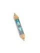 Wood Pewter Mezuzah Blue and Green by Es... | Mezuzah by Esther Shahaf