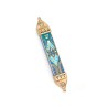 Wood Pewter Mezuzah Blue and Green by Es... | Mezuzah by Esther Shahaf