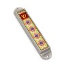 Iris Design Handmade Pewter Enamel Beaded Me... | Modern Mezuzah Cases