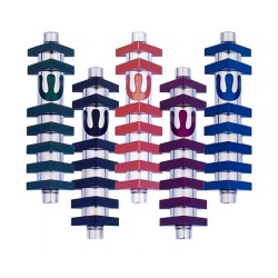 Agayof Cylinder Mezuzah Case with Triangles ... | Modern Mezuzah Cases