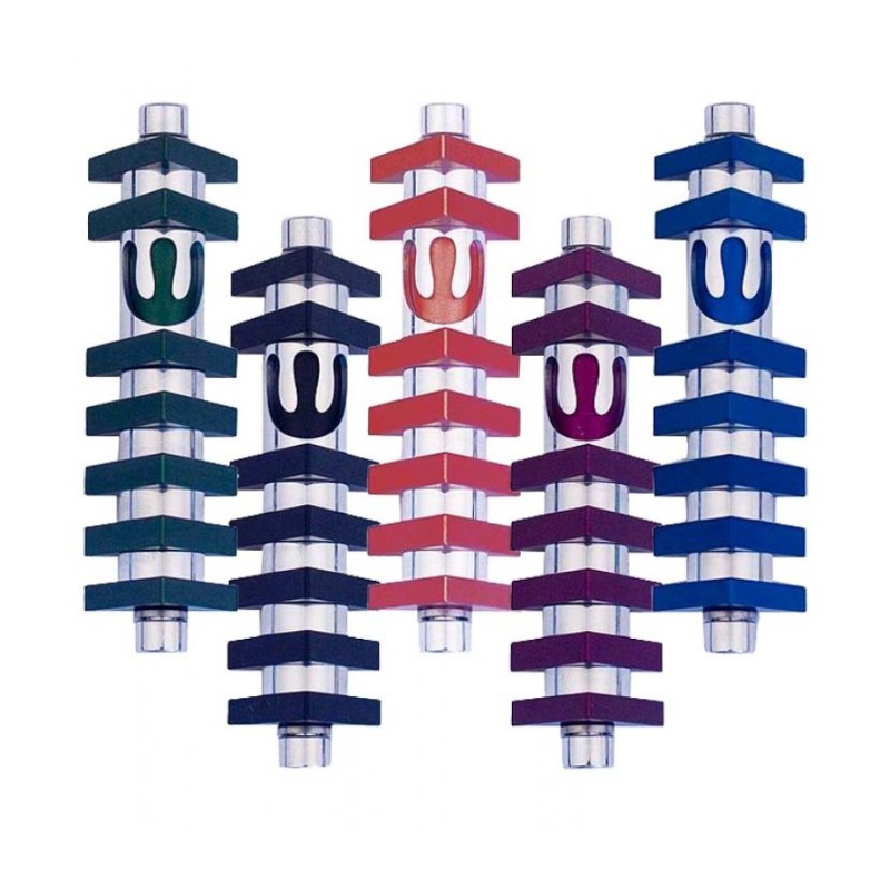 Agayof Cylinder Mezuzah Case with Triangles ... | Modern Mezuzah Cases