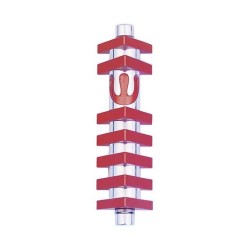 Agayof Cylinder Mezuzah Case with Triangles ... | Modern Mezuzah Cases