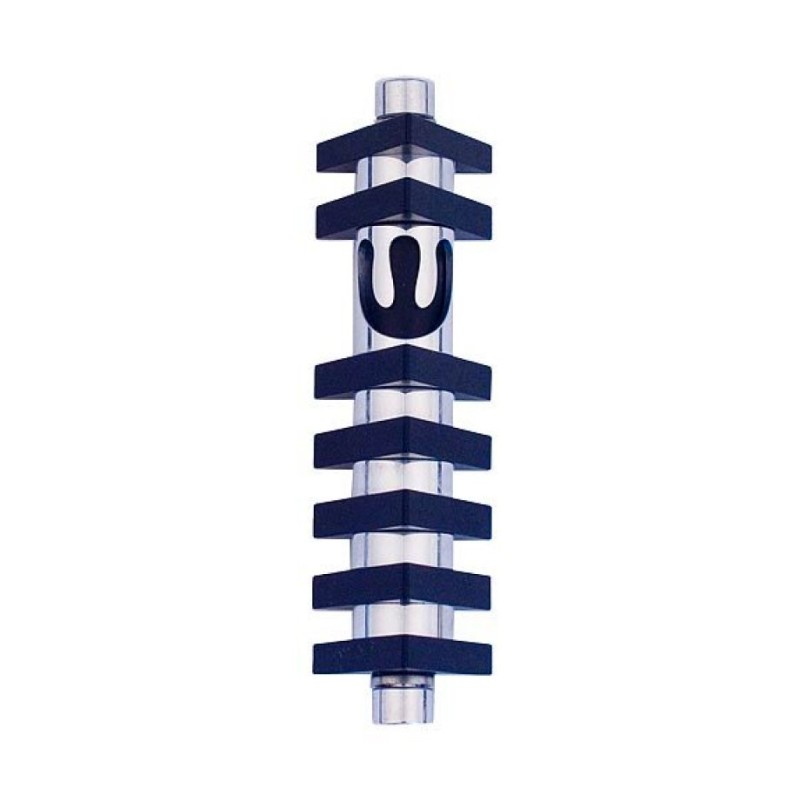 Agayof Cylinder Mezuzah Case with Triangles ... | Modern Mezuzah Cases