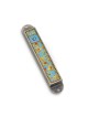 Iris Design Handcrafted Pewter Enamel Beaded... | Modern Mezuzah Cases