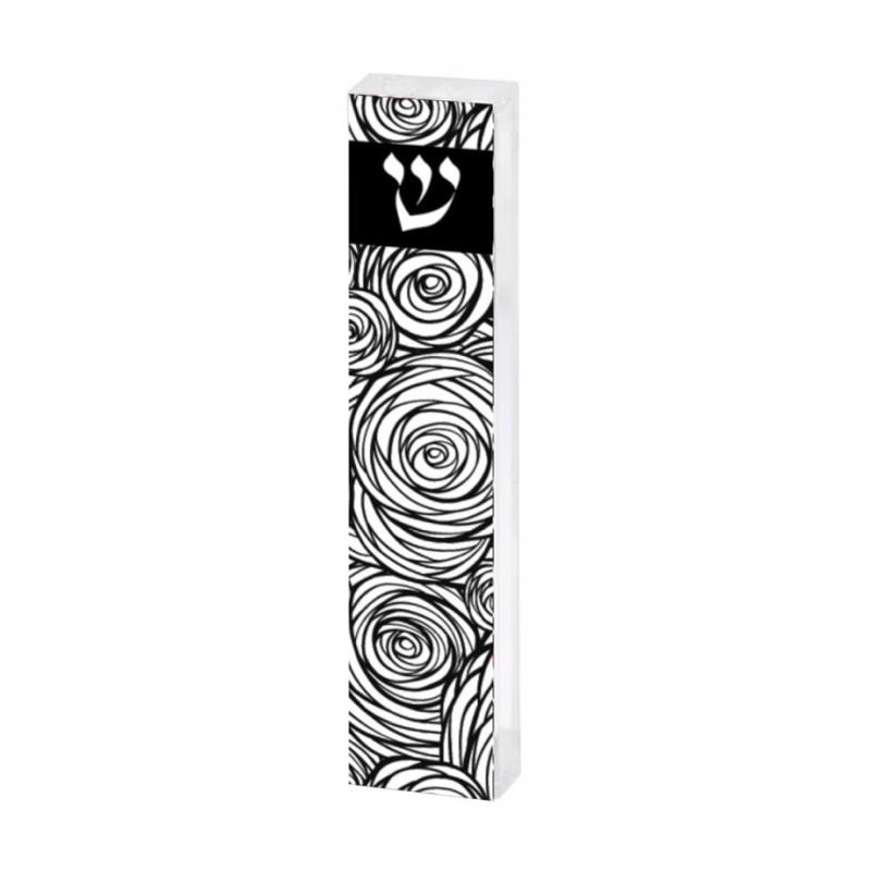 Dorit Judaica Lucite Mezuzah Case Swirling C... | Modern Mezuzah Cases