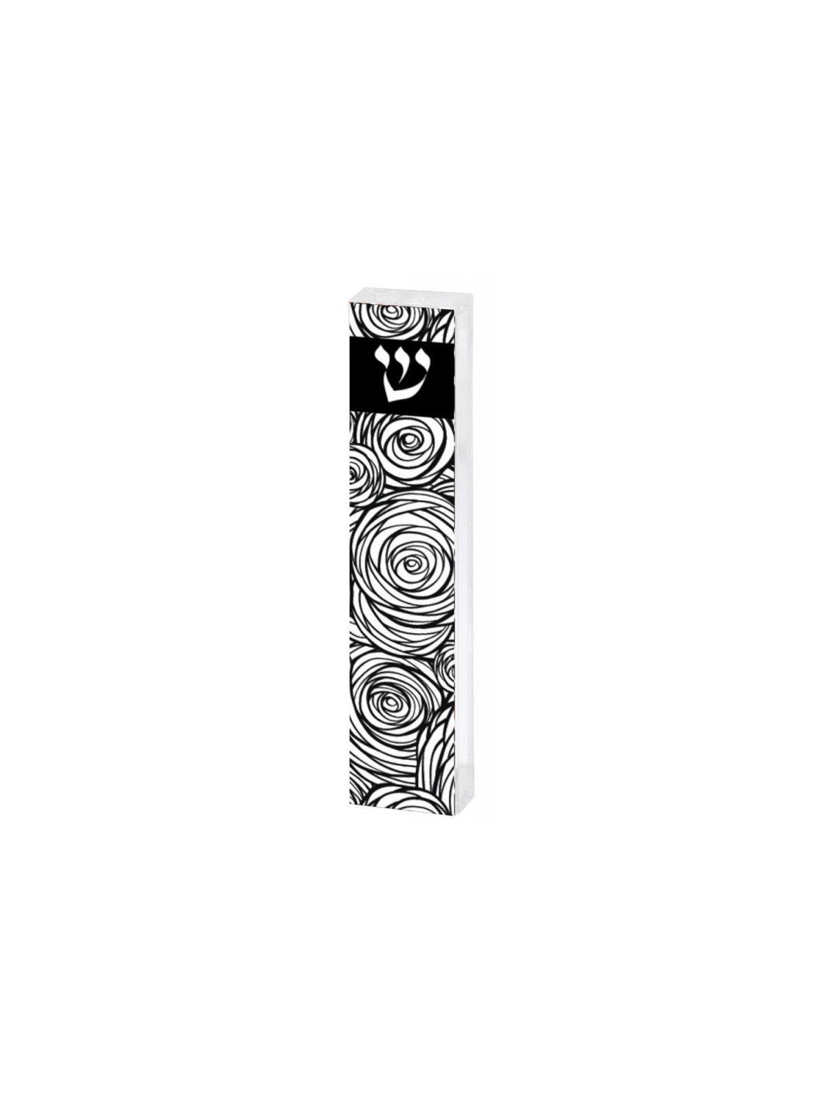 Dorit Judaica Lucite Mezuzah Case Swirling C... | Modern Mezuzah Cases