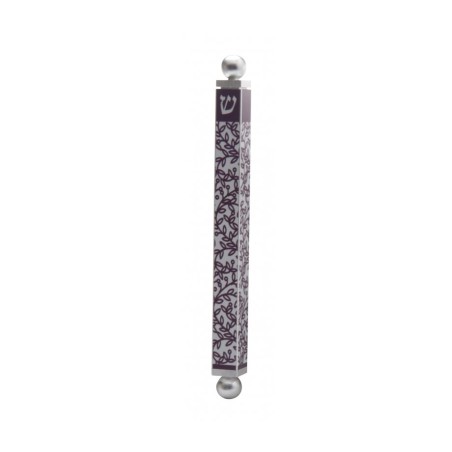 Dorit Judaica Aluminum Mezuzah Case Purple L... | Modern Mezuzah Cases